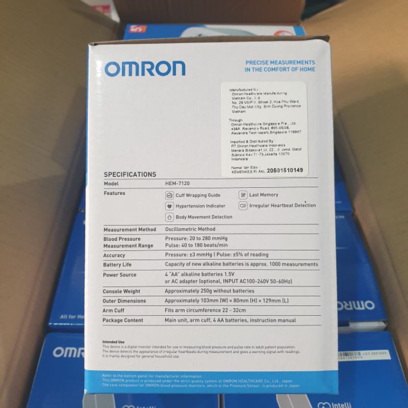 Tensimeter Digital Omron Hem 7120 Alat Tensi Darah Digital Tensi Digital Omron Tensimeter