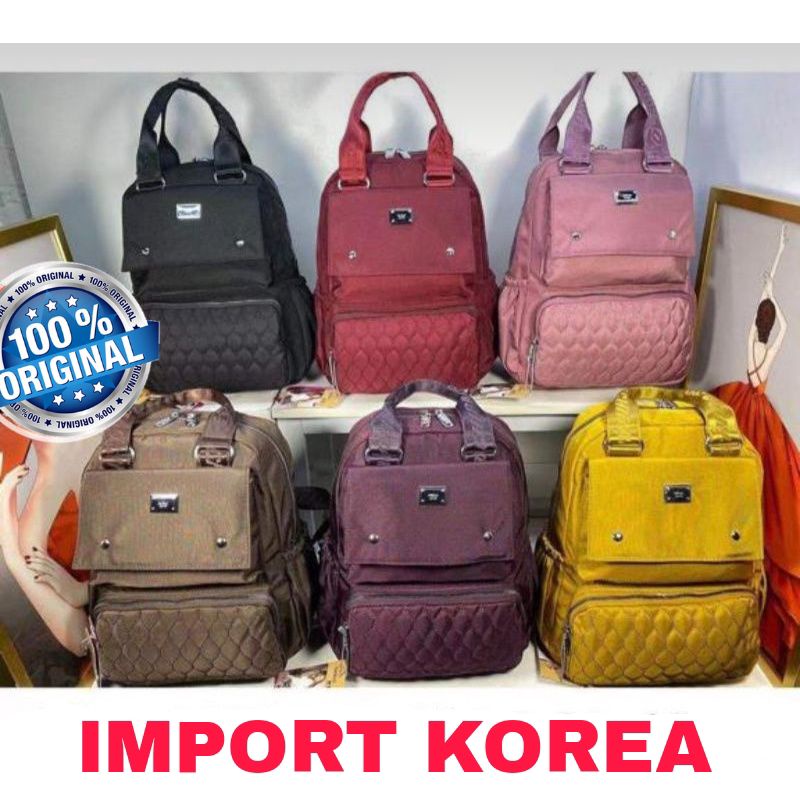 ORIGINAL Tas Ransel CHIBAO LAPTOP 14 Inch Wanita IMPORT KOREA Elegan Design Super Tebal Anti Air