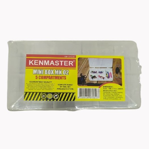 Plastik Mini Box 5 Compratment / Kenmaster Mini Tool Box 5 slot / Tempat Penyimpanan