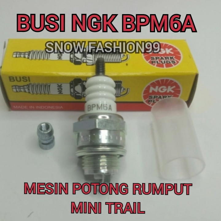 BUSI MINI TRAIL / MESIN POTONG RUMPUT NGK BPM6A KUALITAS ASLI ORIGINAL