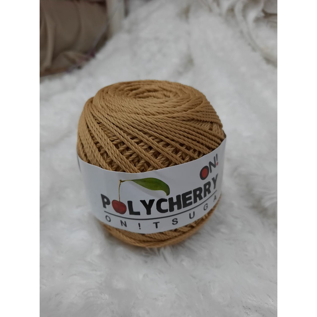 POLYCHERRY ONITSUGA WARNA COKLAT MUDA - BENANG RAJUT POLYESTER