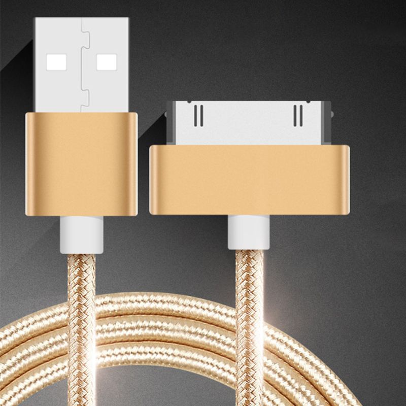 VIVI   Nylon Braided 30pin USB Data Sync Charging Cable for iPhone 4 4s iPad 2 3 4 iPod