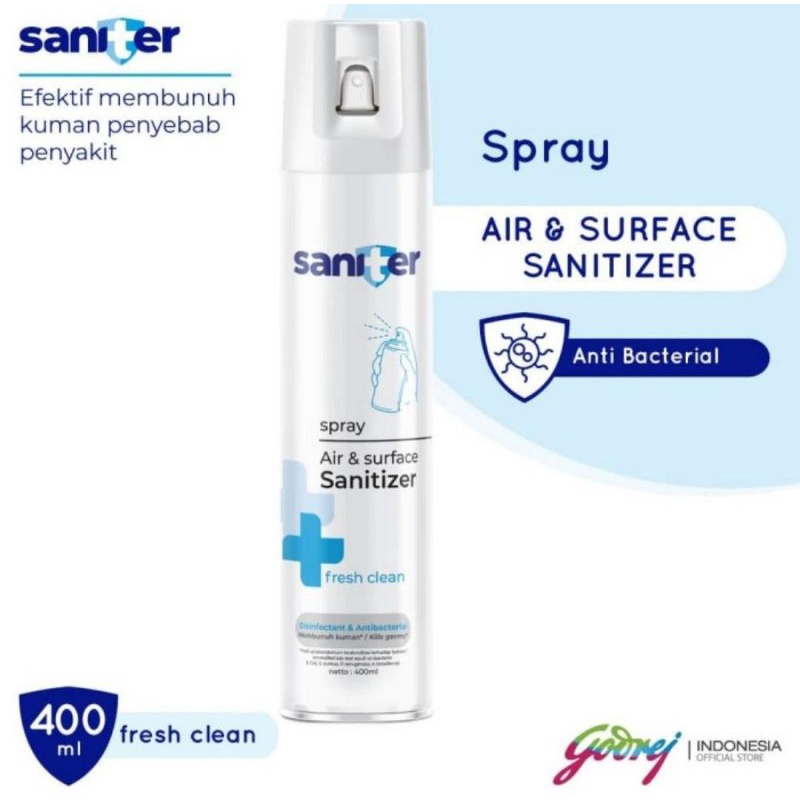 saniter sanitizer spray aerosol 400ml