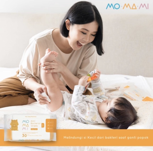 Momami Anti Bacterial Wipes 30/Tisu basah