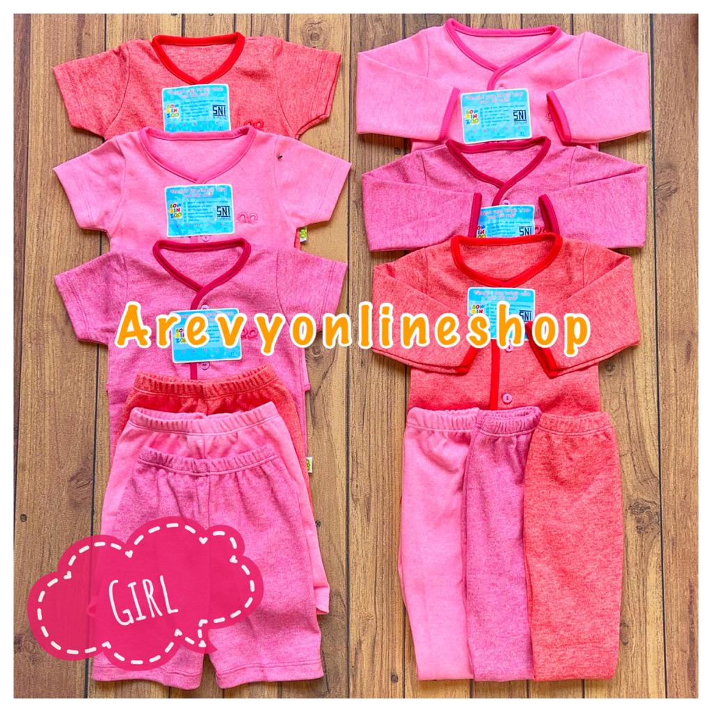 Paket Baju Bayi Bonbinzoo Pcs 100% Kakogan Fabric Granit 0-6 Bulan / Kado Bayi