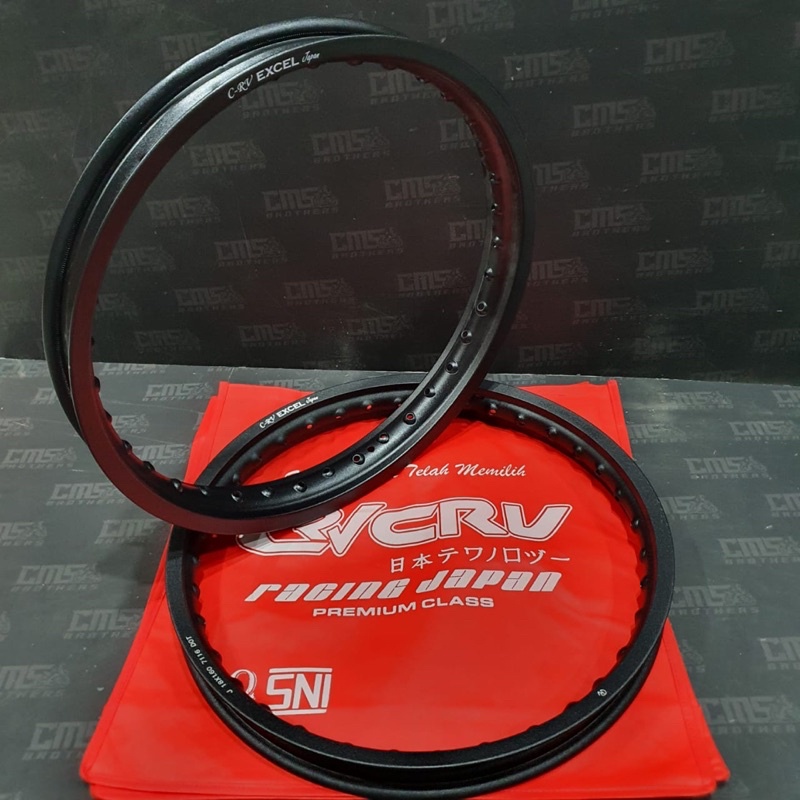 Velg Alloy CRV Japan 18 x 185 Hitam Kulit Jeruk 1 Set