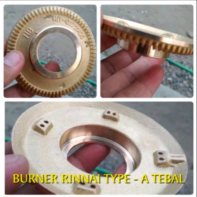 BURNER KUNINGAN KOMPOR RINNAI BESAR TYPE A BAHAN TEBAL