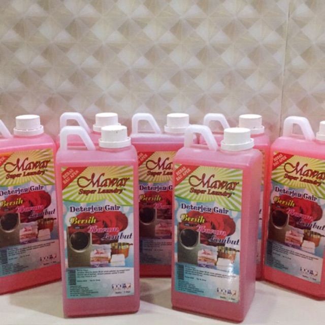 SALE (COD) CUCI GUDANG DETERJEN CAIR MAWAR SUPER LAUNDRY UK 1LITER (STIKER RUSAK)