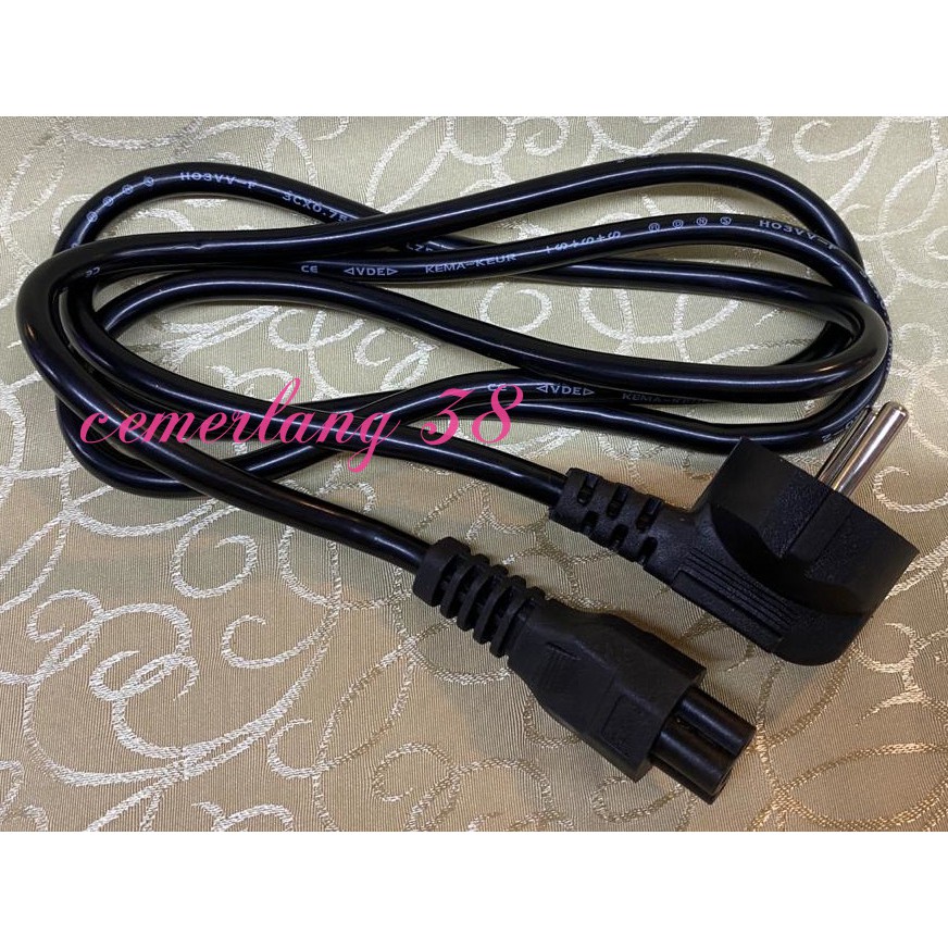 1.5m Kabel Power AC Cord Laptop Colokan 3 Kabel Adaptor Notebook Mickey Bunga