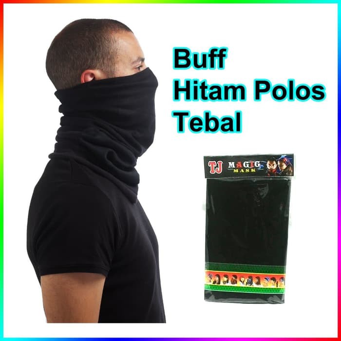 Masker Bandana Hitam Polos Berkualitas