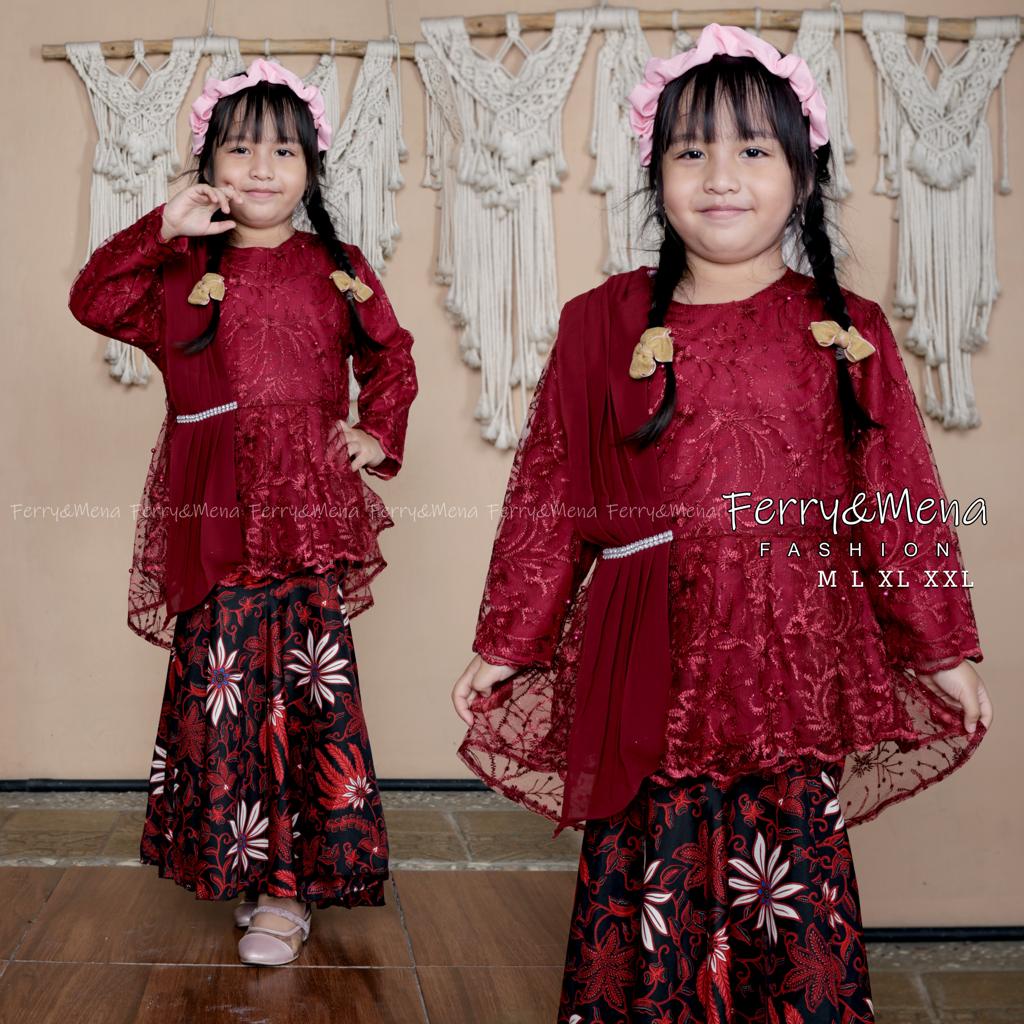 SETELAN KEBAYA ANAK / AURORA TULLE ANAK SET ROK DUYUNG