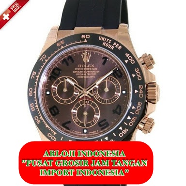 New Arrival Jam Rolex Daytona Rose Gold Metic Saphire Garansi 1th
