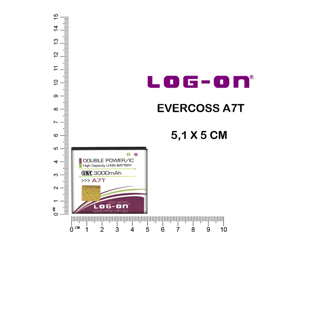 BATERAI EVERCOSS A7T - LOG ON DOUBLE POWER BATTERY BATRE