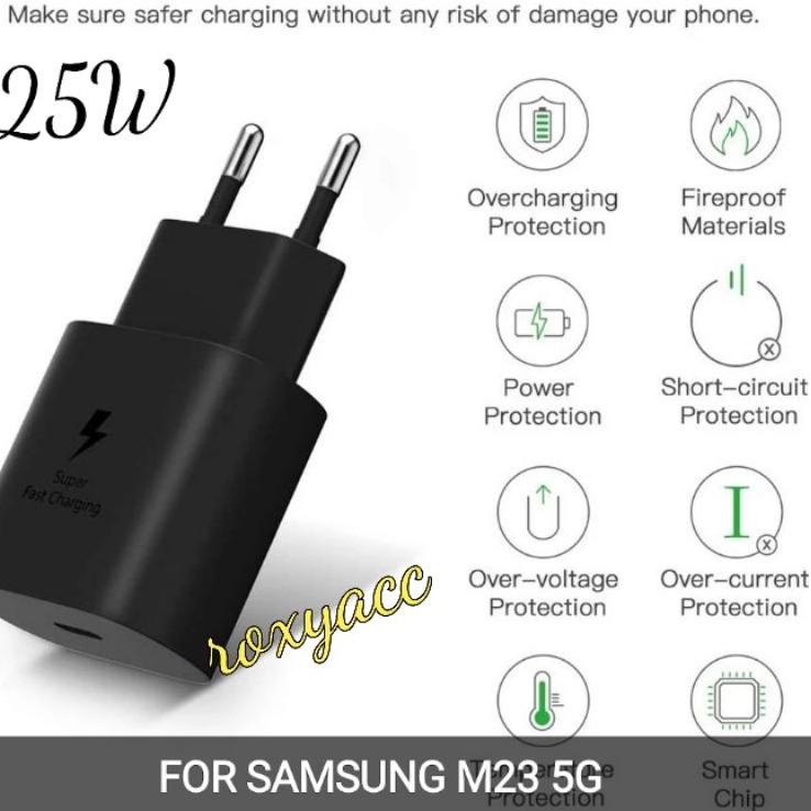 SALEE.. ADAPTER / KEPALA CHARGER SAMSUNG 25 WATT FOR SAMSUNG M23 5G , M33 5G , M53 5G Original  FAST