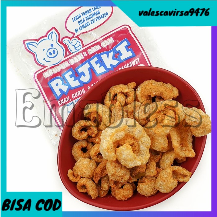 

⭐BISA COD⭐ Kerupuk Rambak Samcam Babi Krupuk Samcan Rejeki Bali 200gr FREE Bubble