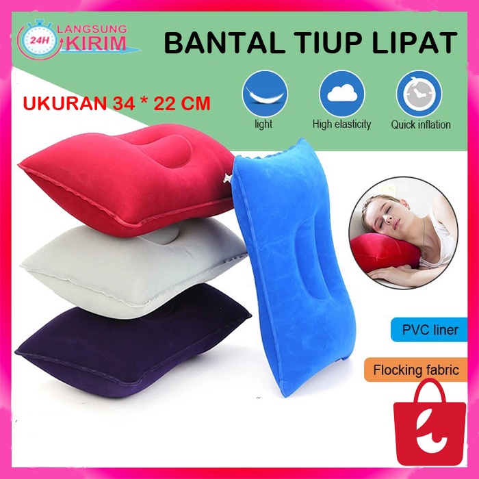 [Bisa COD] Bantal Angin Outdoor Bantal Angin Leher Mini Tiup untuk Travell Camping Tebal Travel Pillows