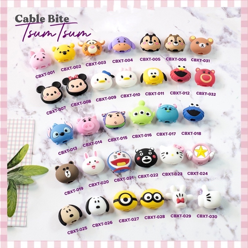 BAHAN DAN POTONGAN LEBIH BAGUS / TSUM TSUM - Cable Bite/ Pelindung Ujung Kabel/ Cable Saver/ Cable Protector non pack