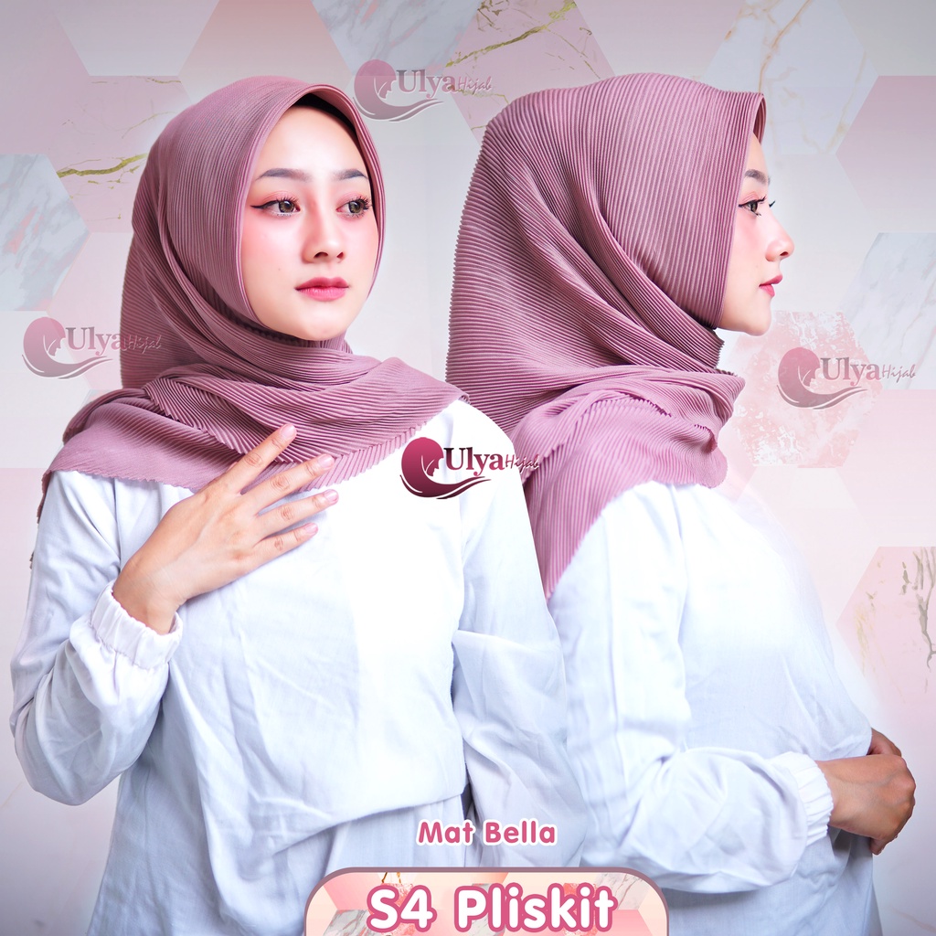 Hijab Segi Empat Plisket Pliskit - Jilbab S4 Plisket Pliskit Mad Bella Brand Ori Ulya Hijab
