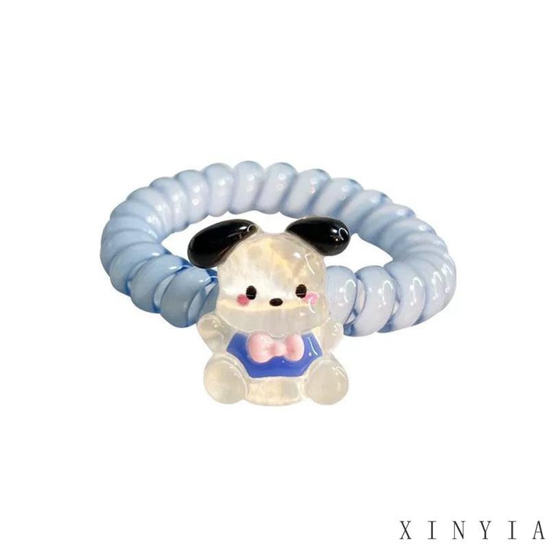 【Bayar di tempat】Cincin Usus Kecil Kartun Anjing Cinnamoroll Cincin Rambut Gaya Manis Manis Lucu Tali Rambut