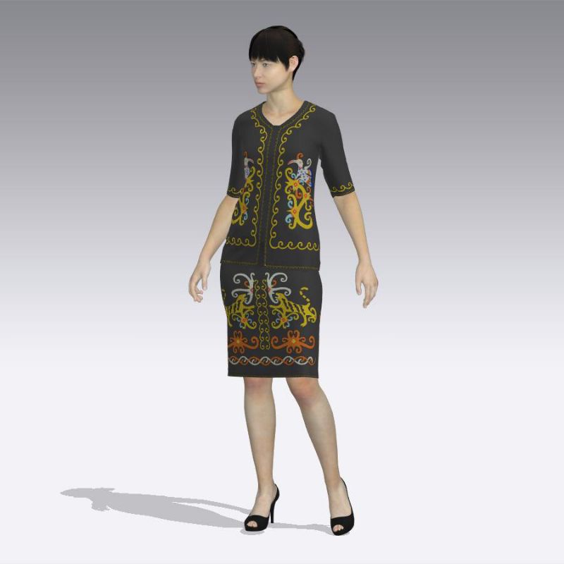 baju adat Dayak Kenyah setelan