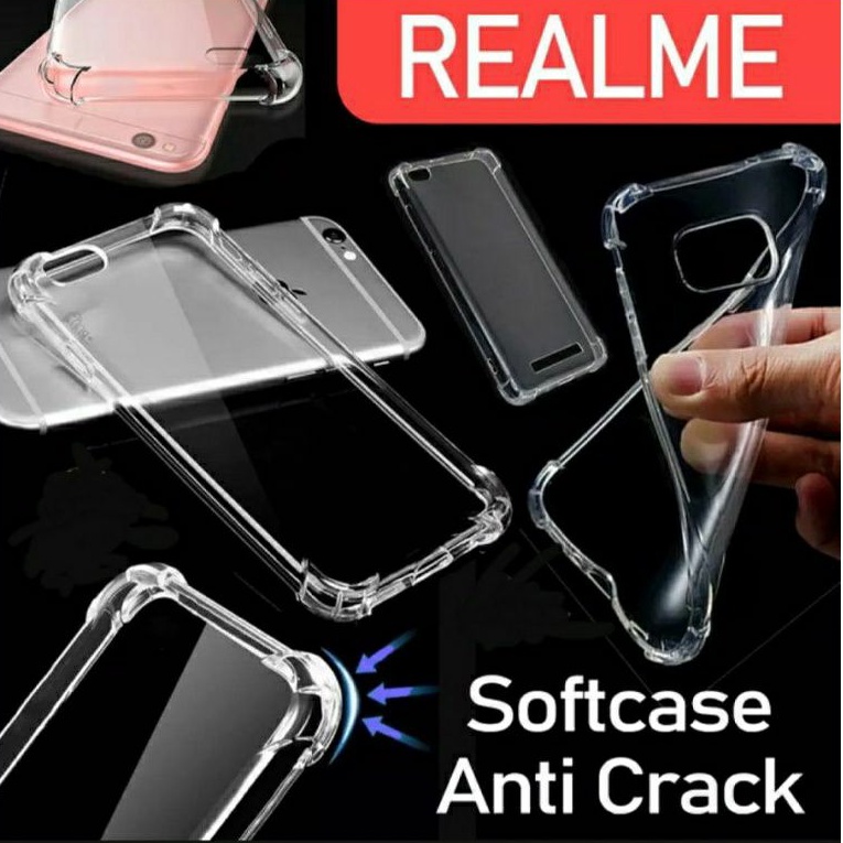 OBRAL..!!! Silikon Bening Anti Krek For Realme C11 C12 C15 C2 C20 C21Y  6 6pro 7  7i  8  8 5G