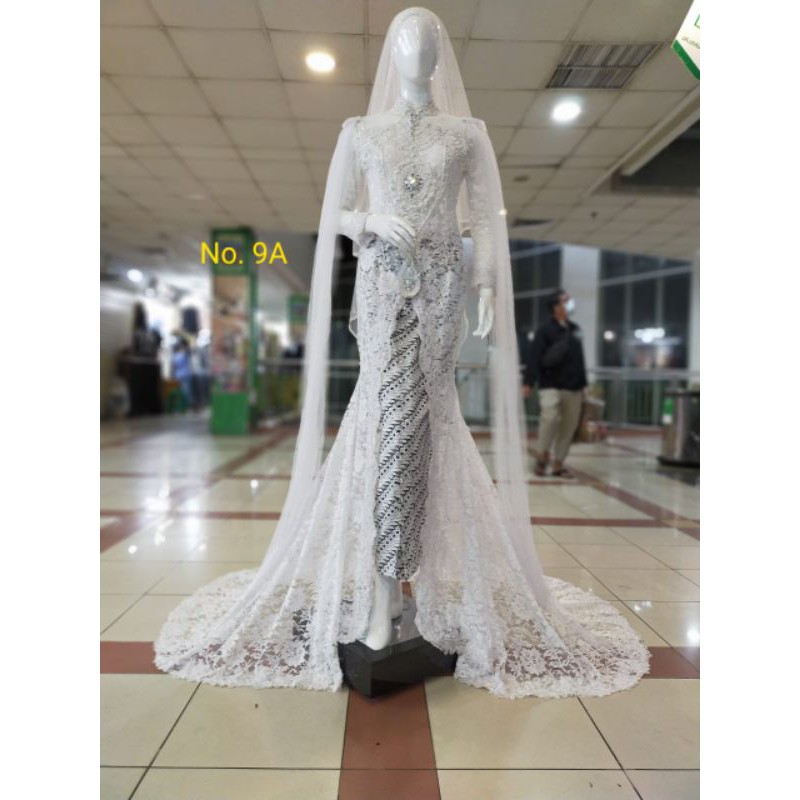 Kebaya gaun burkat model duyung