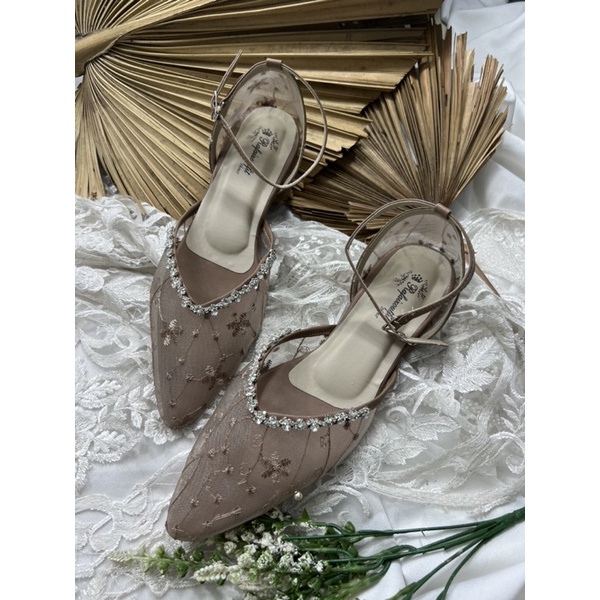 flatshoes wanita azwina mocca