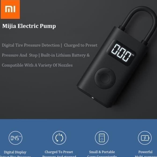 Xiaomi Mijia Elektrik Air Pump 150Psi Pompa Ban Sepeda Motor Mobil