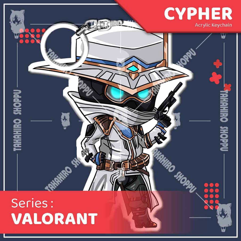 Gantungan Kunci / Keychain Akrilik Anime Valorant CYPHER