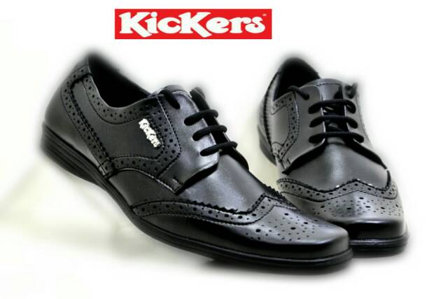 BIG SALE !! Sepatu Casual Formal Pria Pantofel Slop Kickers Hitam Kulit Sintetis Kerja Kantor