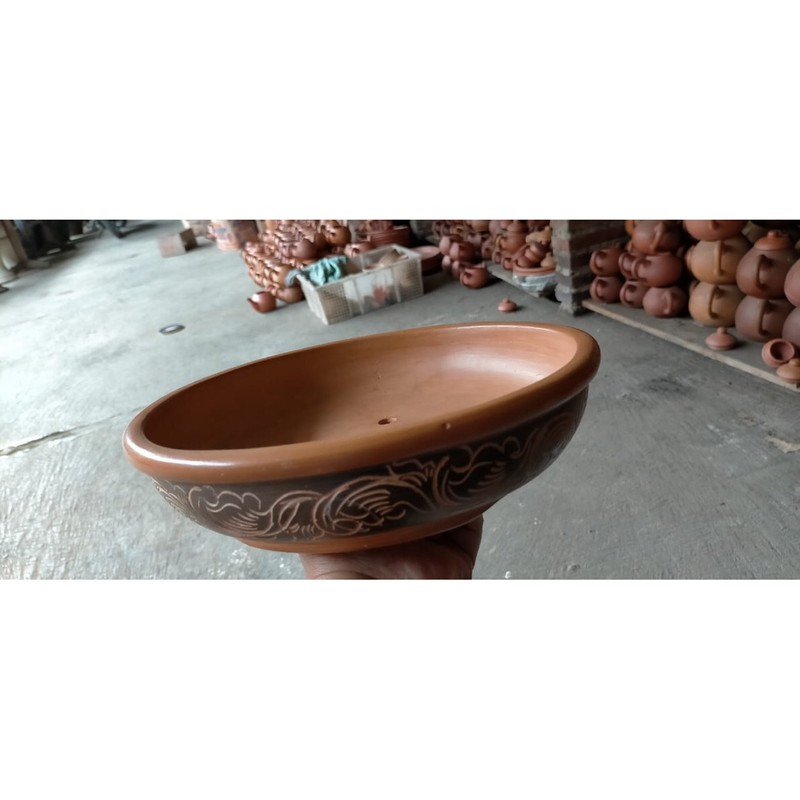 Pot bonsai / sukulen tanah liat