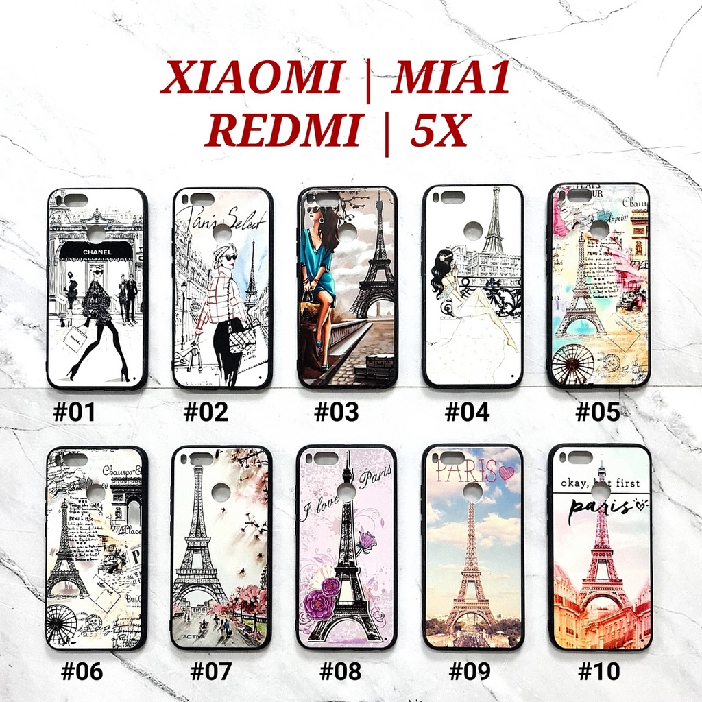 [ BUY 1 GET 1 FREE ] FPG - XIAOMI MIA1 REDMI 5X 4A 5A S2 REDMI NOTE 4 4X 5A 5 PRIME 5 5 PRO | PARIS GLOSS Soft Hard Case Eiffel UV