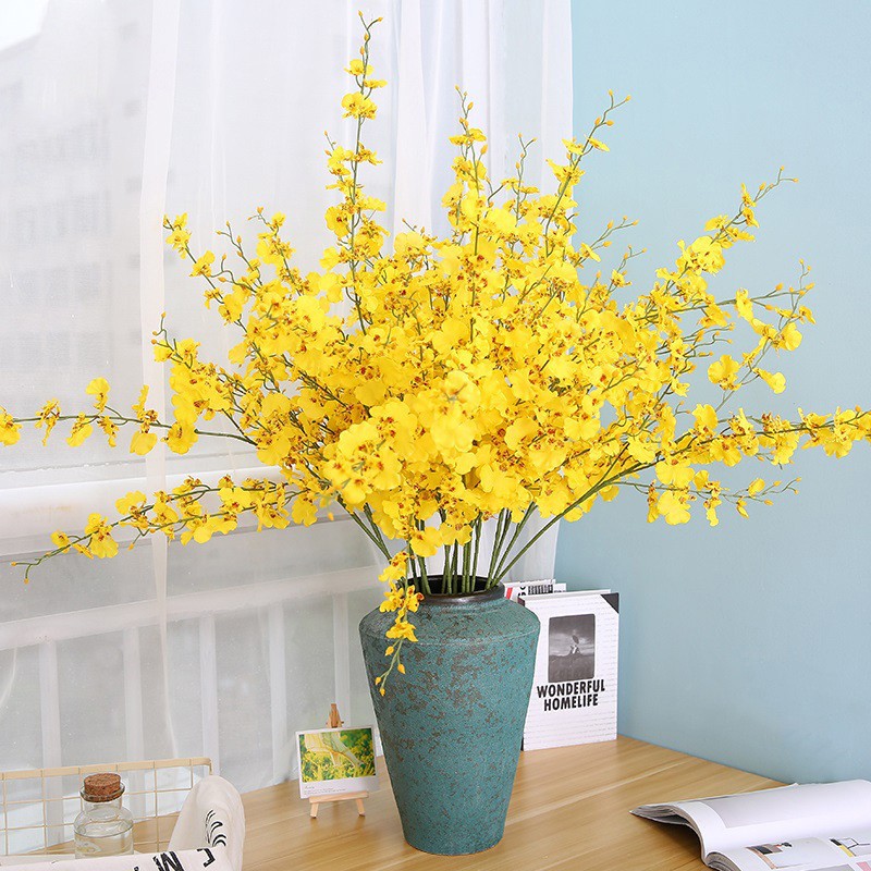 95 cm Bunga  Buatan Menari Anggrek  Oncidium  Phalaenopsis 
