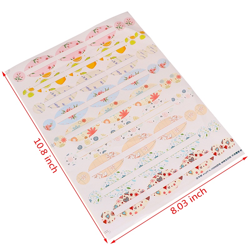 (dreamdreaming.id) 4 Lembar Stiker Label Botol Parfum / Essential Oil Kosong Bentuk Oval