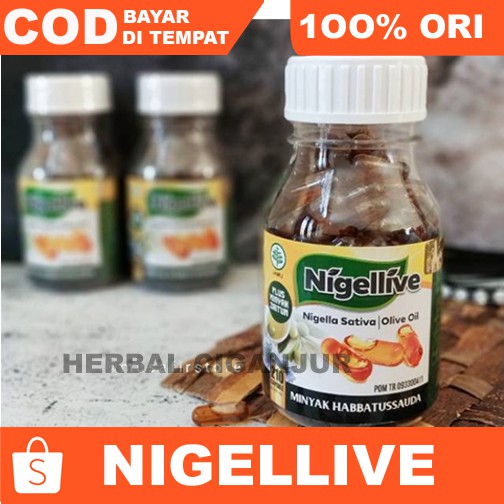 Nigellive Kapsul Habatussauda Plus Zaitun Nigelive  Isi 200 Kapsul