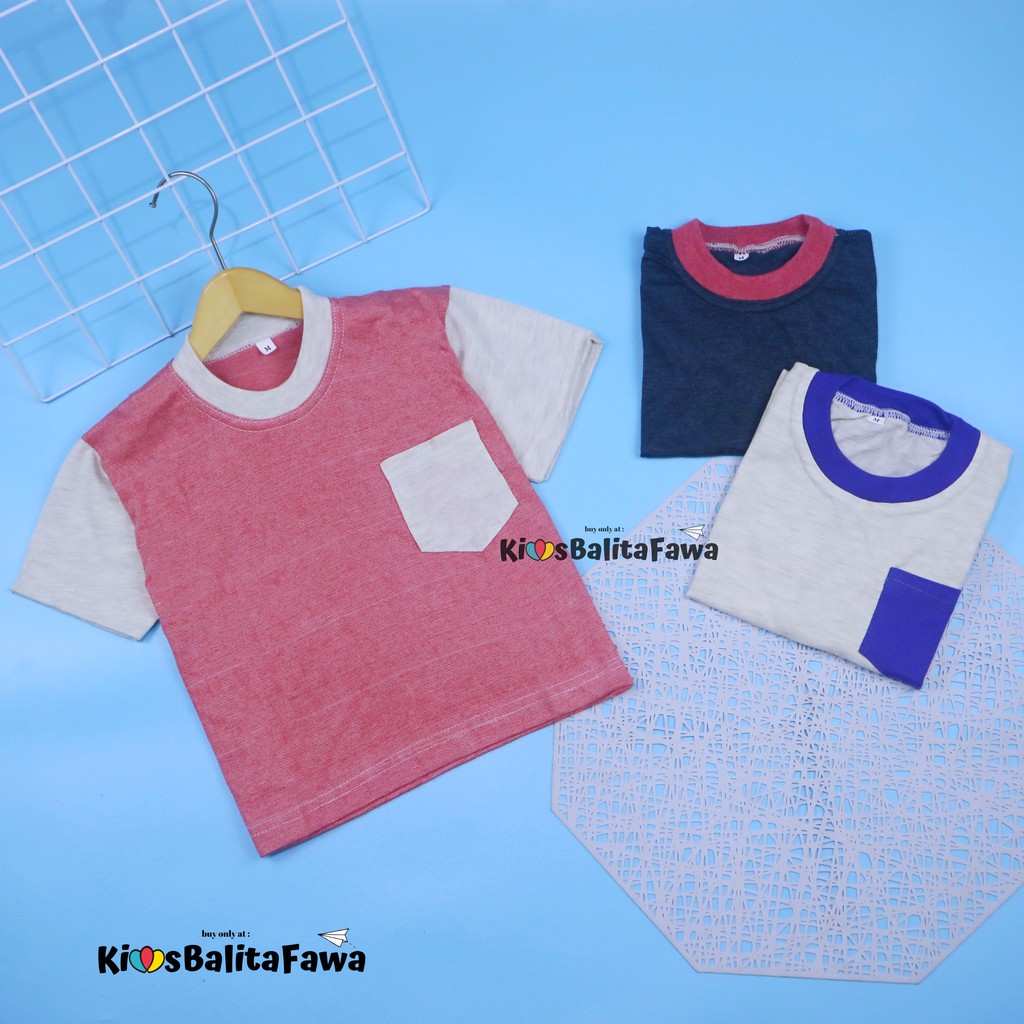 Kaos John Ethes uk 3-4 Tahun / Baju Polos Anak Laki-Laki Atasan Balita Oblong Reglan Lengan Pendek