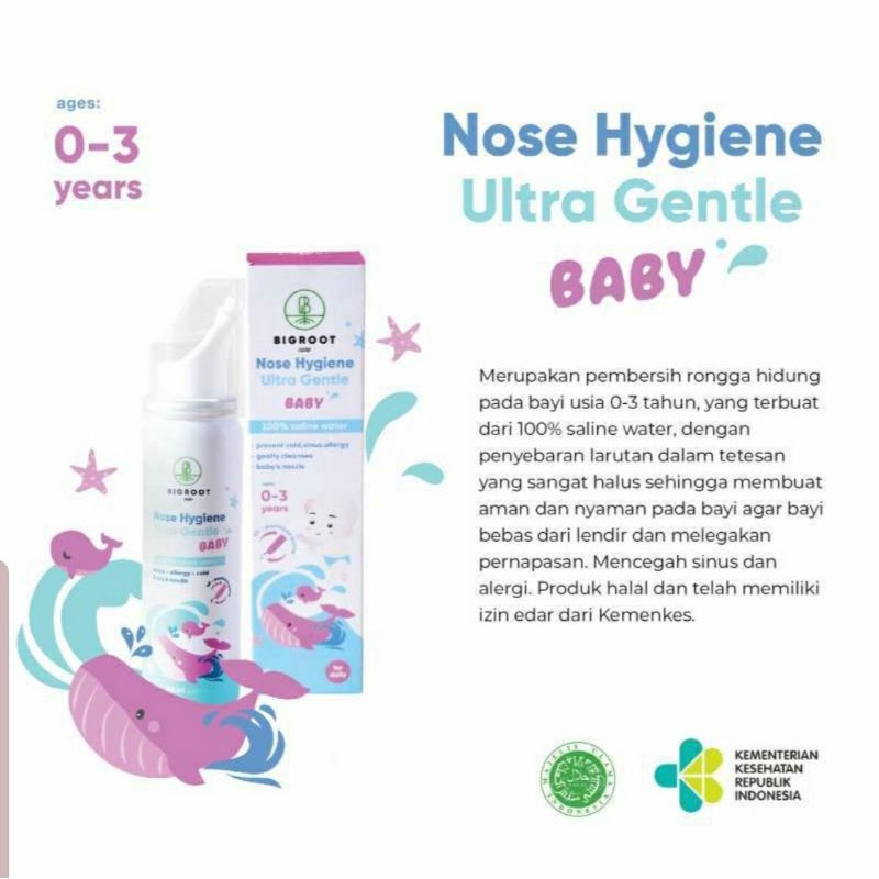 Bigroot Nose Hygiene Ultra Gentle Baby 50ml - Pembersih Hidung Bayi