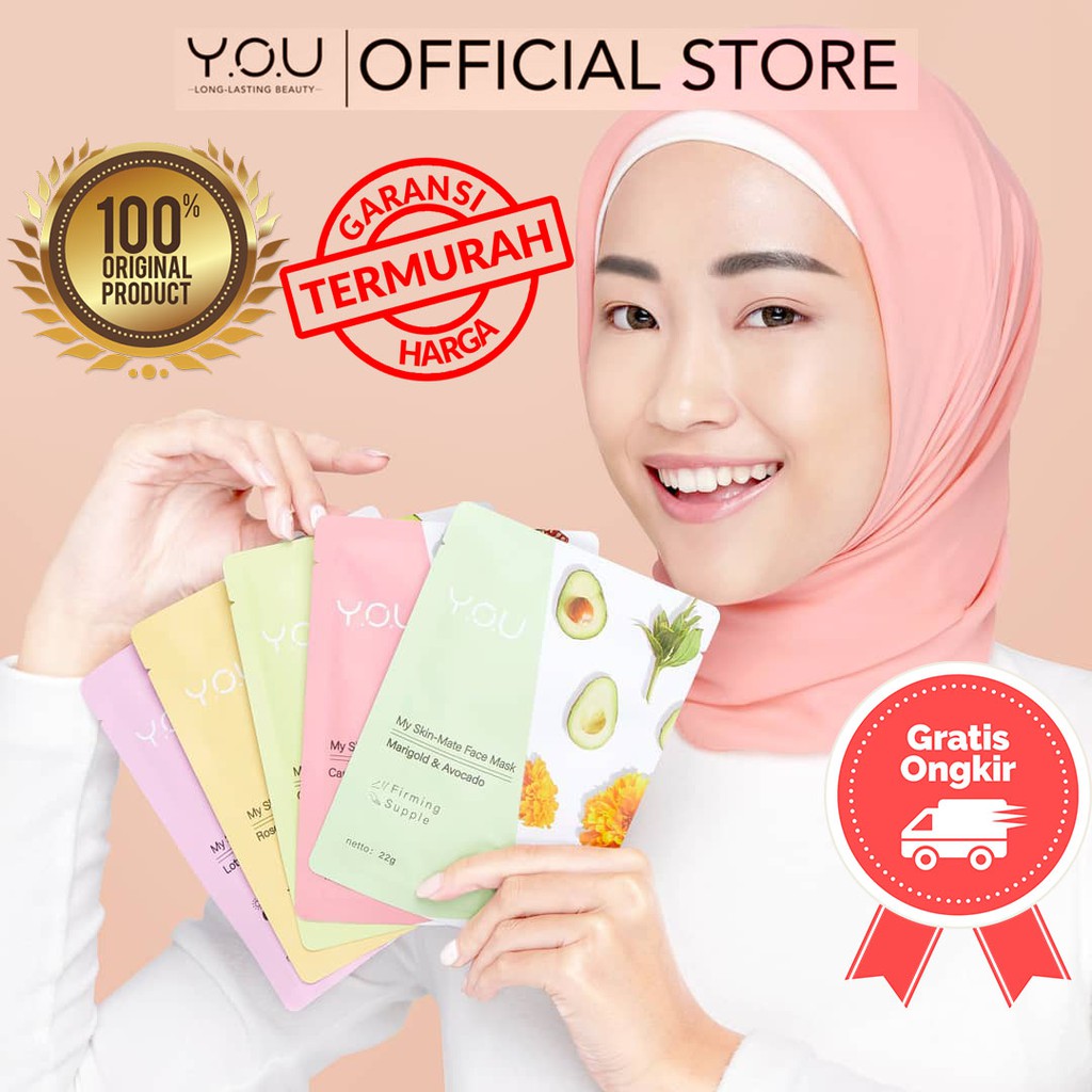 MASKER SKINCARE FACE MASK SHEET MASK My Skin-Mate Face 3 in 1 by You Makeups[10 Mins Skin Hydrator]