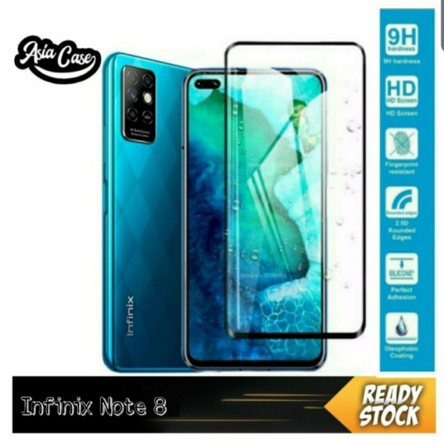 INFINIX HOT 7 PRO HOT 8 HOT 10 ZERO 8 NOTE 8 NOTE 7 TEMPERED GLASS FULL COVER 6D 9D 11D SCREEN GUARD