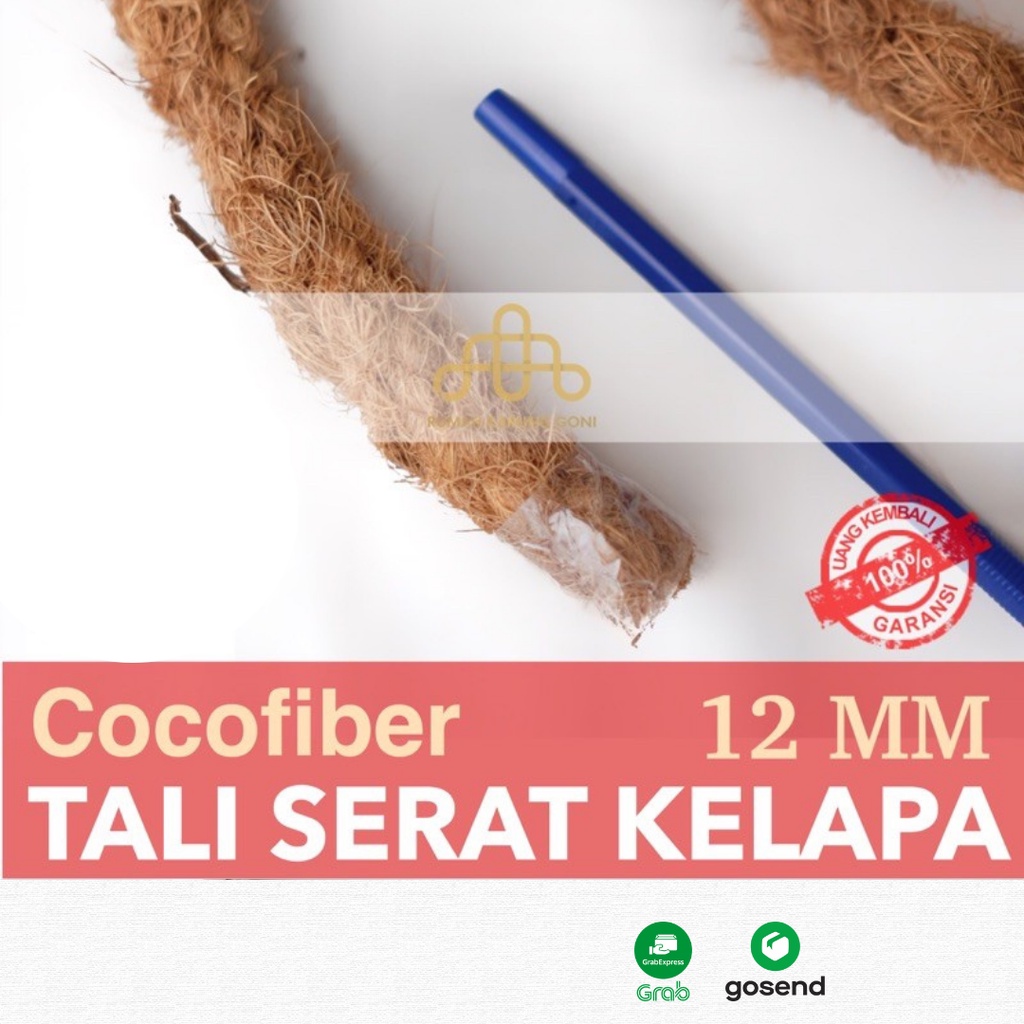 Tali Tambang Sabut Kelapa 12mm Meteran Tali Serabut Kelapa Tali Cocofiber Berkualitas