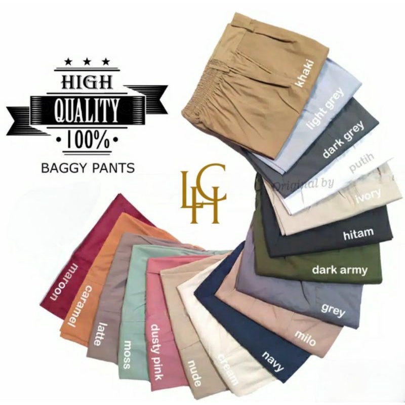 Celana kulot jeans wanita putih jins denim highwaist murah cewek cewe culote Lepis cutbray levis RWS-Bgypant random