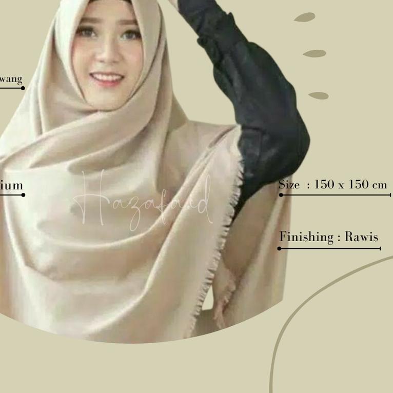➹ Hijab Syar'i Segi Empat Jumbo - Katun Saudia Rawis | Jilbab Syari Premium Bahan Tebal ♩