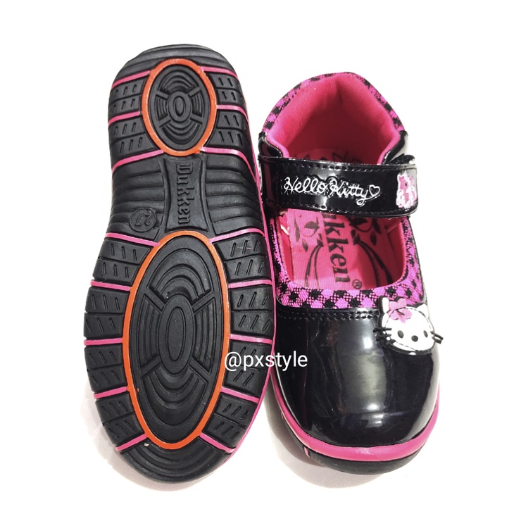 Sepatu Anak Perempuan Hello Kitty Duken/Sepatu Sekolah Hitam Anak Cewe Hello Kitty/Sepatu Hello Kitty