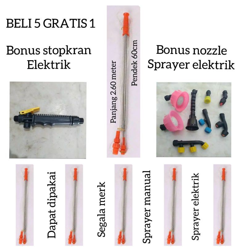 Stik sprayer elektrik / stik sprayer panjang 2.5 meter