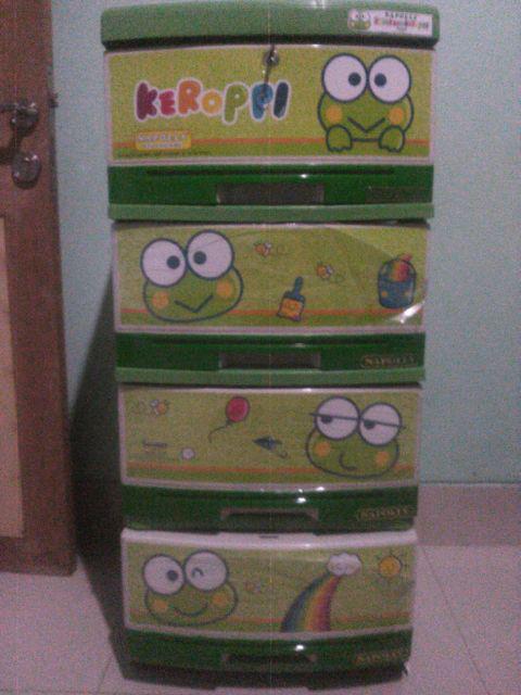 Lemari Pakaian Plastik Lemari Laci Susun 4 Lemari Karakter Anak