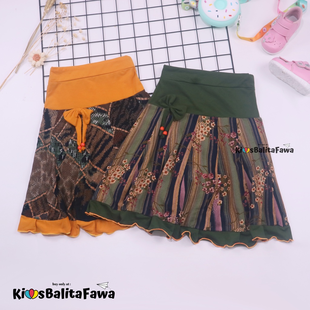 Rok Pita Amanda uk. 7-9 Tahun / Rok Anak Perempuan Motif Rempel Bawahan Cewek Batik