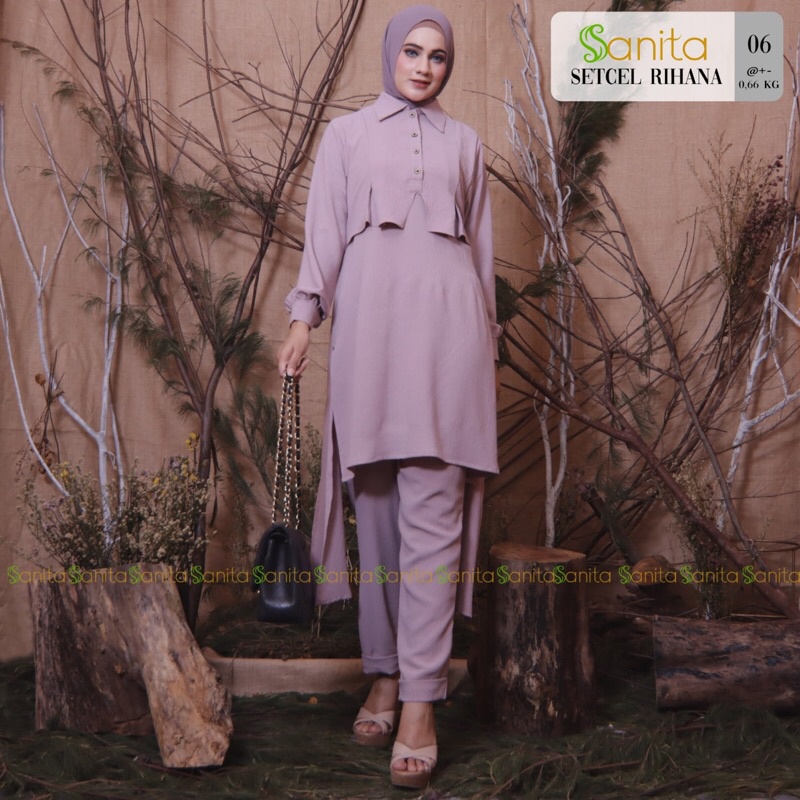 Set Tunik Celana Rihana Original By Sanita (READY SIAP KIRIM)