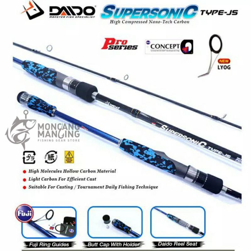 JORAN PANCING JIGGING LAUT DAIDO SUPERSONIC JS 602 FUJI 180 CM... JORAN SPINNING MURAH KUAT AWET