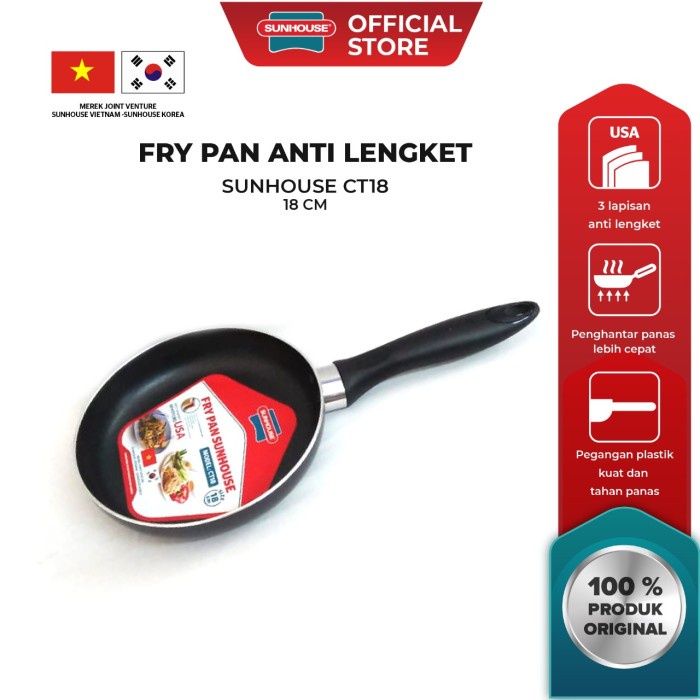 CT18 SUNHOUSE PLAIN FRY PAN