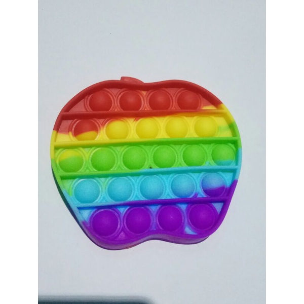 TERMURAH COD-POP IT/MAINAN ANAK POP IT/FIDGET PUSH POP IT RAINBOW-Apel